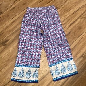 Tommy Bahama Bold Print wide leg beach pants M